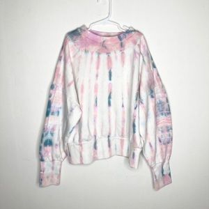 Old Navy Tie Dye Cropped Crewneck Sweatshirt